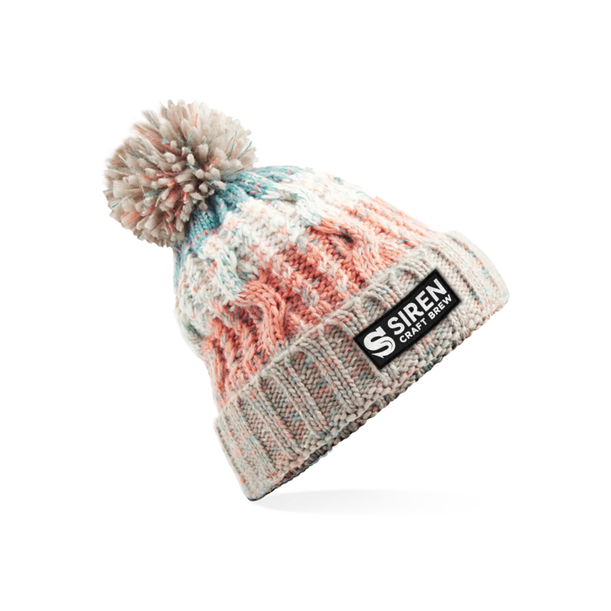 Knitted Bobble Hat - Milkshake Mix - Image 3